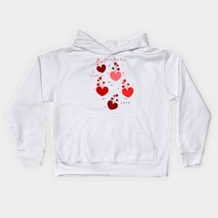 Flowers Hearts and Valentine's Kids Hoodie